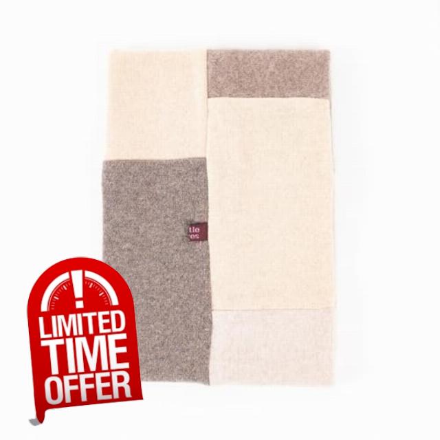 Turtle Doves 100% Recycled Cashmere Neckwarmer (Grey Mix)
