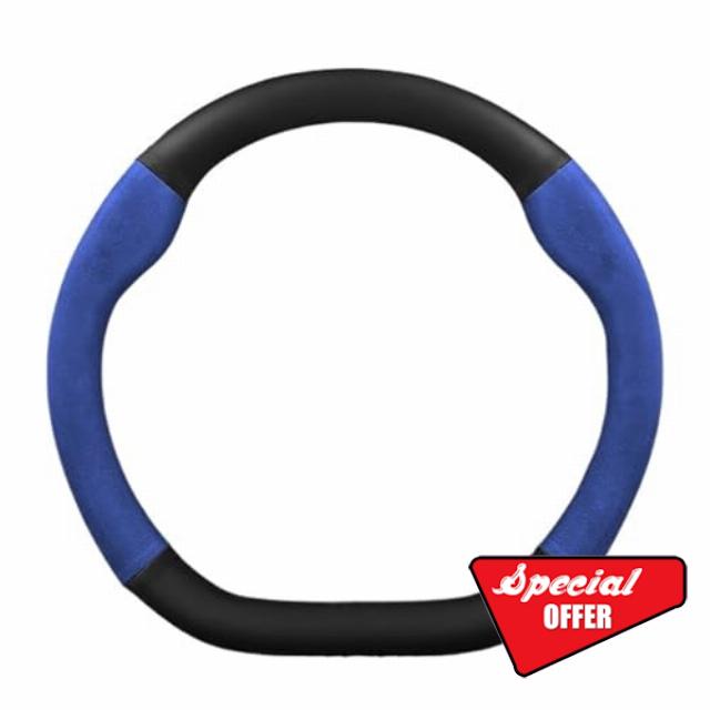Car Interior Cover Car Steering Wheel Cover For For Focus For Fiesta ST For ST-Line For Kuga For Puma For ST-Line 2017-2023 Steering Wheel Covers(D Leather Blue)