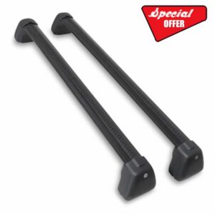 Black Lockable Full Length Roof Cross Bars Compatible with Land Rover Defender 90/110 L663 2020+ Luggage Storage Rooftop Rails Carrier Cargo Aluminium Bar Racks