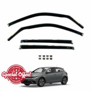 Team HEKO Wind Deflectors for VW Polo (2017- ) Front and Rear Set of Window Deflectors