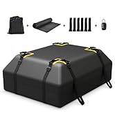 TANGZON 15/21 Cubic Feet Car Roof Bag, Waterproof Rooftop Cargo Carrier Bag with Straps & Non-Sli...