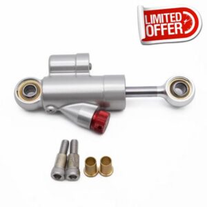 Steering Damper Stabilizer Fit For Stark Varg Dirt Bike Steering Damper CNC Short Adjustable Off-Road Motocross Stabilizer Safety Control Dampers(Silver)