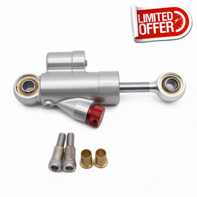 Steering Damper Stabilizer Fit For Stark Varg Dirt Bike Steering Damper CNC Short Adjustable Off-Road Motocross Stabilizer Safety Control Dampers(Silver)