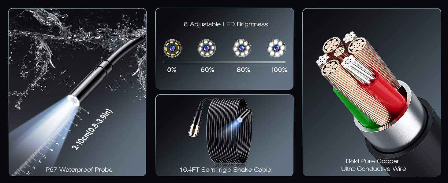 Dark, technical interface panels showing various control icons and indicators in a horizontal layout.