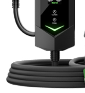 Two black gaming headsets, one front view and one side view, with LED accent lighting visible and padded ear cups. Appears to be promotional product photography.
