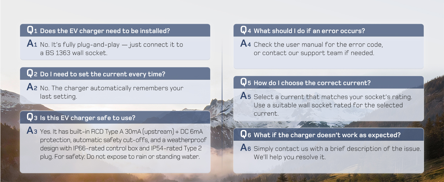 FAQ or product information page with multiple text sections containing questions and answers about product specifications and features.