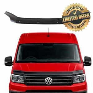 Heavy Duty Bonnet Guard Bug Deflector for VW 2018-2025 - ABS Plastic Bug Guard Wind Deflector - Stone Chip Window Protector - Compatible with VW Crafter 2018-2025