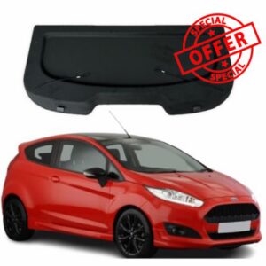 Car Parcel Shelf - Compatible with Ford Fiesta MK7 (2007-2017) | Sturdy Boot Cover with Clips and Cord for Extra Storage | Space Saving Car Accessories | Black