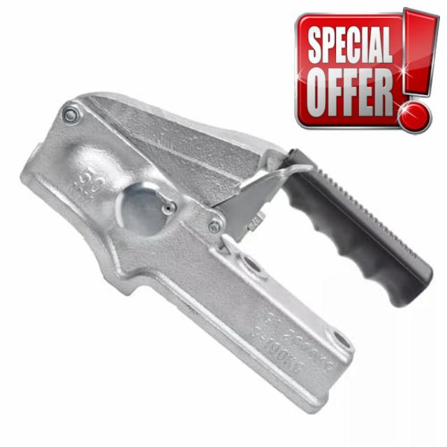 Heavy-Duty 2600kg Trailer Hitch Cast Coupling Tow Ball Coupler RV Camper 50mm