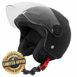 Zorax ZOR-609 Matt Black XXL (63-64cm) Open Face Helmet Scooter Motorbike Motorcycle Crash Ece 2206