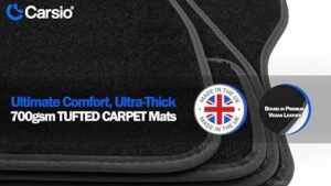 Anti-Slip Backing & Black Leather Trim