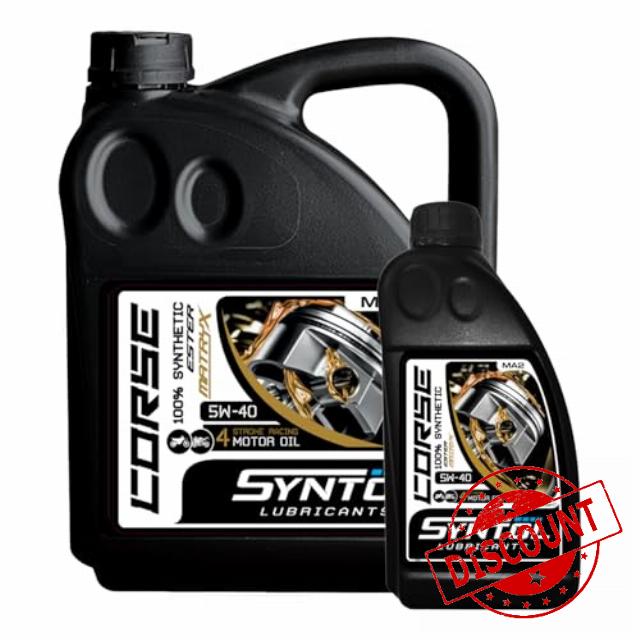 Syntol Corse 5W-40 Fully Synthetic Motorcycle Engine Oil Jaso MA/MA2 (5L)