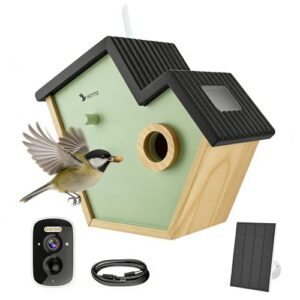 2K HD Birdhouse Nesting Box with HD Camera Solar Powered