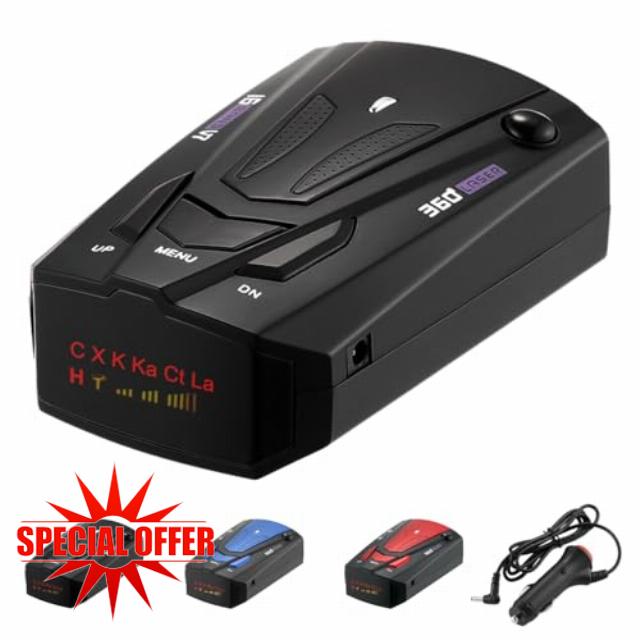 Speeder Pro Radar Detector Car Radar & Speed Camera Detector Long Range Detection 360° Omnidirectional Monitoring Voice Alerts Early Warning for Speed Traps & Photo Capture (Blakc)