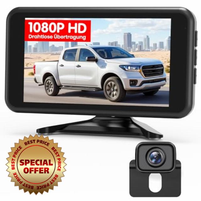 AUTO-VOX Wireless Reversing Camera: 5 Inch 1080P Monitor