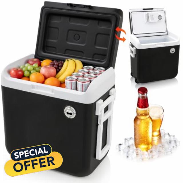 Portable 40L Dual Power Car Fridge Cooler Warmer