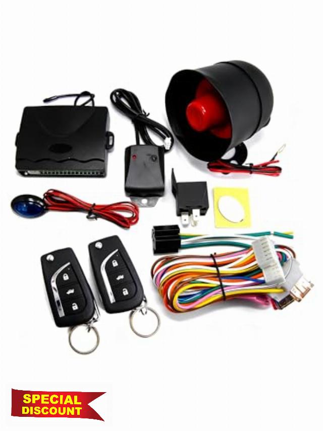 TINGSING Car Alarm System with Siren 1-Way Security Antitheft Alarm Systems with Keyless Entry Universal Anti-Theft Car Security Device for 12V DC Vehicle Which Has Central Door Lock System