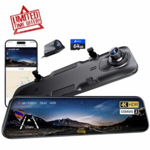 Pelsee S12 Pro 4K Rear View Mirror Camera with STARVIS 2 Sensor