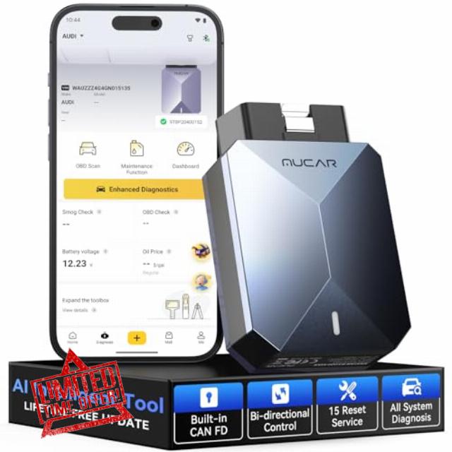 MUCAR AI-Assisted OBD2 Scanner Bluetooth Lifetime Update