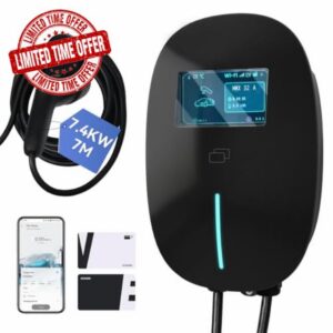 EV Charger 3-Pin Plug 7M Type 2 Charging Cable 7.4kW