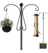 Bird Feeders Hanging Station,193cm Bird House Pole Heavy Duty Metal Bird Feeder Pole Stand Hanger...