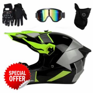 Youth Kids Motocross Helmet Full Face ATV/Dirt Bike Motorcycle with Fashionable Tail Wing Design