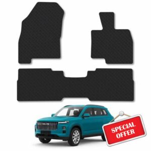 Jaecoo 7 [Plug-In-Hybrid Models] (2024+) 5mm Rubber Car Mats Compatible with Accessories Premium Durable Tailored Fit Heavy-Duty Floor Mats Set Accessory Waterproof Durable Custom Fit Water Resista