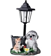 Solar Garden Light, Resin Animal Statue Lamp Automatic Night Illumination | FUBESK Solar Powered ...