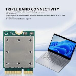 QCNCM865 Tri Band 2.4G/5G/6GHz Wireless Network Card M.2 WiFi7 5.8Gbps Laptop Network Adapter Module for 11
