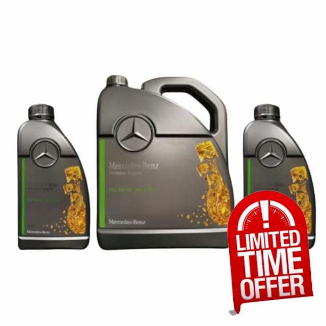 Mercedes-Benz Genuine SAE 5W30 Engine Oil 7L Fully Synthetic Low Ash LoAsh Specification MB 229.52 GB
