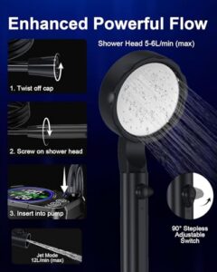 Led Display Rechargeable Outdoor Shower for Camping