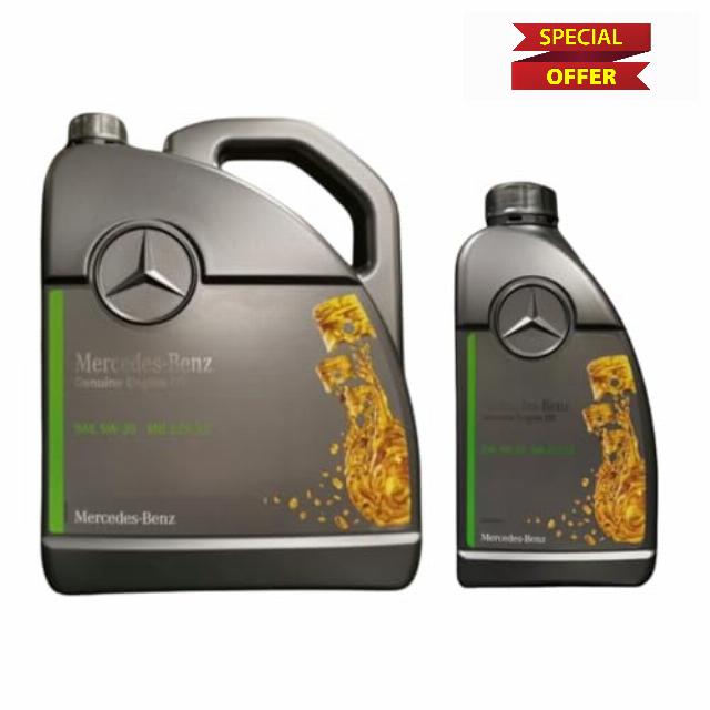 Mercedes-Benz Genuine SAE 5W30 Engine Oil 6L Fully Synthetic Low Ash LoAsh Specification MB 229.52 GB
