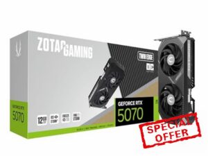 ZOTAC Gaming GeForce RTX 5070 Twin Edge OC DLSS 4 12GB GDDR7 192-bit 28Gbps PCIE 5.0 Gaming Graphics
