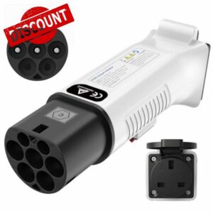 Type 2 to UK 3-Pin Adapter for Charging Stations & Wallboxes (230 V