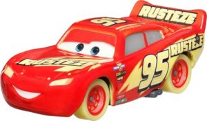 Set of 4 Glow-in-the-Dark Die-cast Toy Cars in 1:55 Scale Including Lightning McQueen