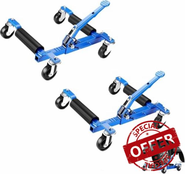 2 PCS Car Wheel Dolly with Tire Jack