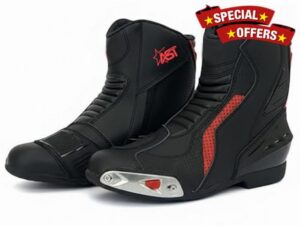 Motorcycle Racing Boots Waterproof Anti-Slip Sport Riding Shoes with Adjustable Fit and Protective Design for Me