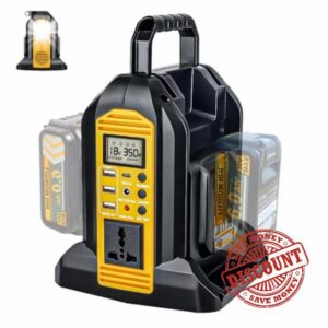 350W Pure Sine Wave Power Inverter compatible with DEWALT 18V XR Battery