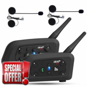 EJEAS V6 Pro+ Motorcycle Helmet Bluetooth 5.1 Intercom Headset
