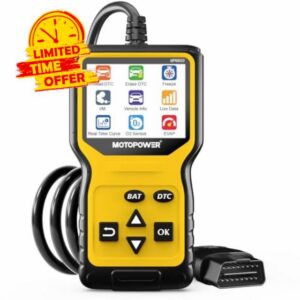 MOTOPOWER MP69033 Pro OBD2 Scanner Code Reader Check Engine Fault Light Diagnostic Scan Tool with Battery Teste