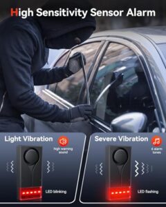 Wireless Remote Car Alert Automotive Warning Interior Safety Light with 2pcs Alarm