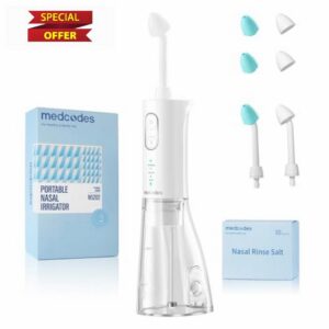 Nasal Irrigation System - Sinus Rinse Machine with Dual Water Tank & 30 Saline Packets - Nasal Washer for Sinus & Allergy Relief