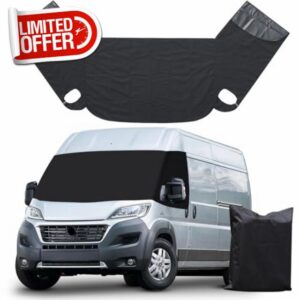 Upgraded Motorhome Windscreen Cover for Fiat Ducato 2006-2024 (X250/X290) | Peugeot Boxer | Citroën Relay– Heavy-Duty 600D Oxford Fabric