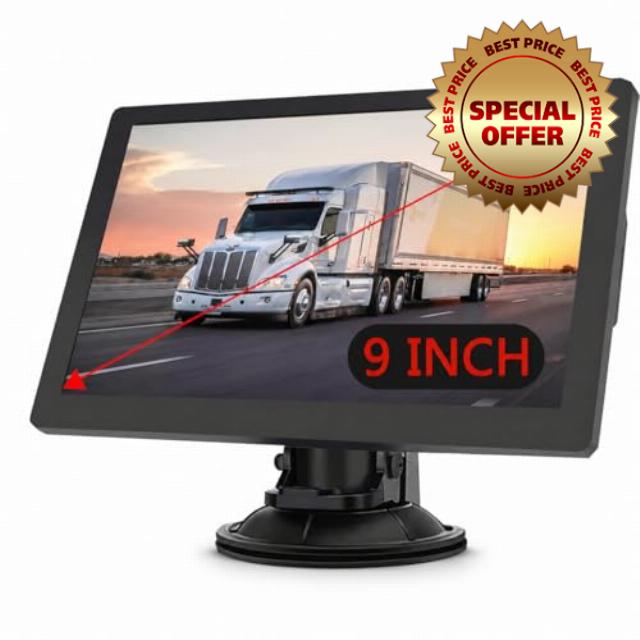 Truck Sat Nav for UK & Europe – 9 Inch GPS Navigation with Custom Truck Routing
