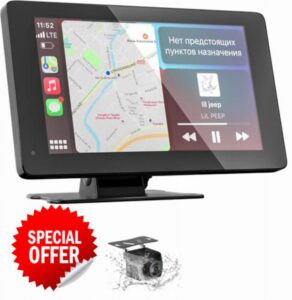 7" Wireless Portable Car Play Screen for Apple CarPlay & Android Auto