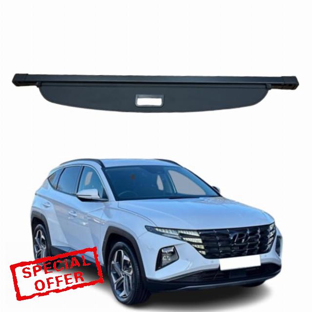 Car Parcel Shelf - Compatible with Hyundai Tucson MK4 2021-2025 | Sturdy Retractablle Boot Cover for Extra Storage | Space Saving Car Accessories | Black | TCC Parcel Shelf Direc