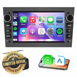 4G+64G Android 15 Car Radio for Opel Astra Corsa Vauxhall Meriva Zafira Vivaro with Wireless Carplay Android Auto
