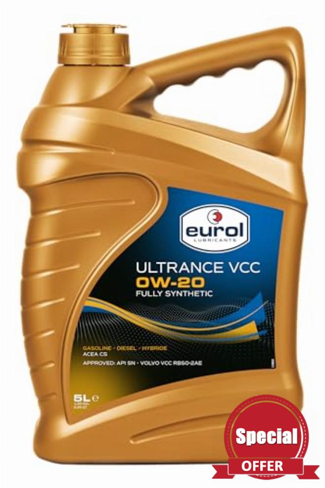 Eurol Ultrance VCC 0W-20 Fully synthetic Oil 5L