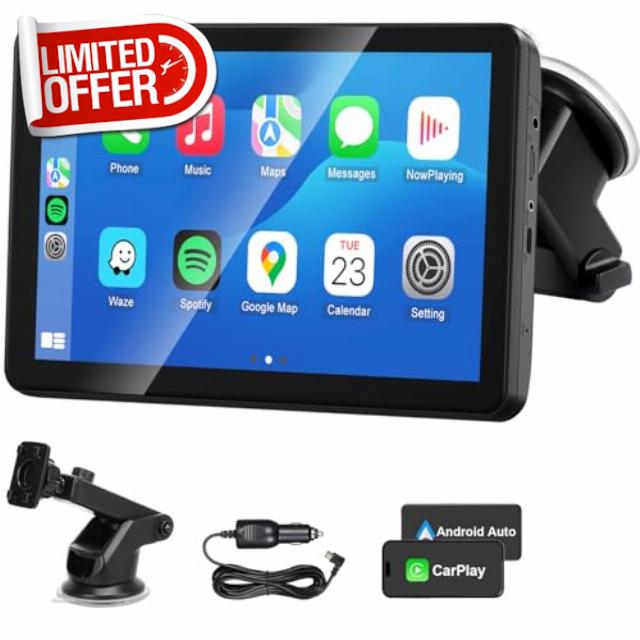 Wireless CarPlay Android Auto Screen for Car