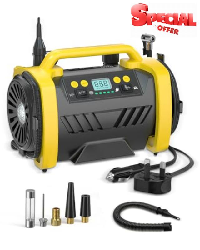 E-SMARTER Tyre Inflator Air Compressor 12V DC